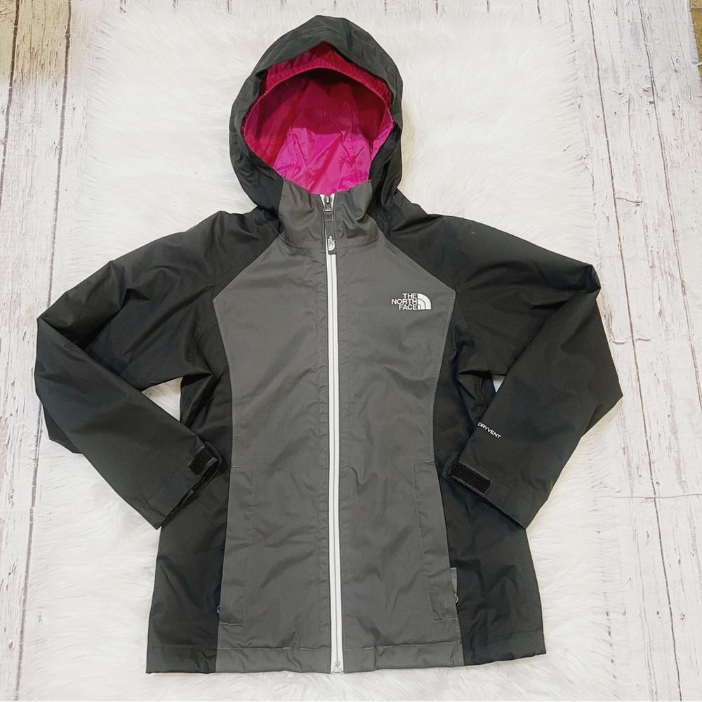 The North Face Dryvent Black & Pink Full Zip Lightweight Jacket Small (7/8)